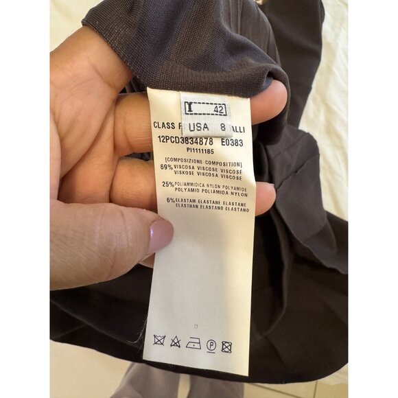 Class by Roberto Cavalli Women's Brown Gold RC Logo Knee Length Dress Size 8 - Picture 8 of 13